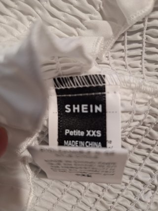 Top Shein blanco mujer talla XXS/XS