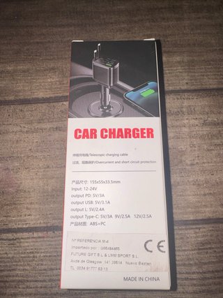 Cargador Coche M4 5en1 USB-C