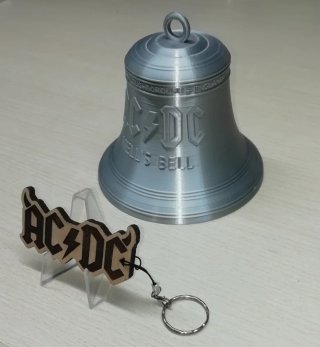 Lote Campana y Llavero AC/DC