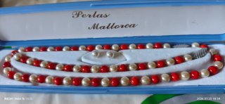 Conjunto Perlas Mallorca Collar Pendientes Pulsera