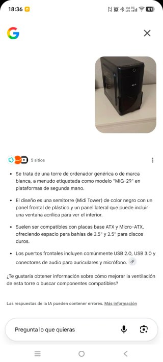 Caja Torre PC MIG-29 Negra