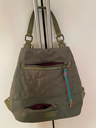 Bolso/ mochila verde militar
