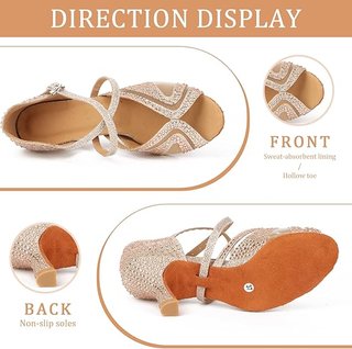Zapatos de Baile Latino Mujer Dorados