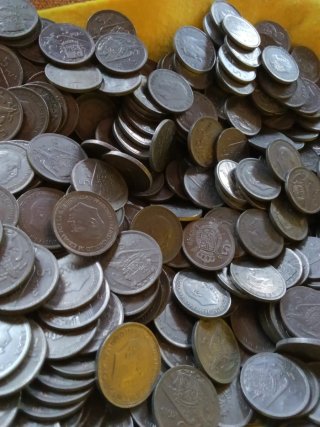 100  Monedas Antiguas 5 pesetas 1957/1980 níquel