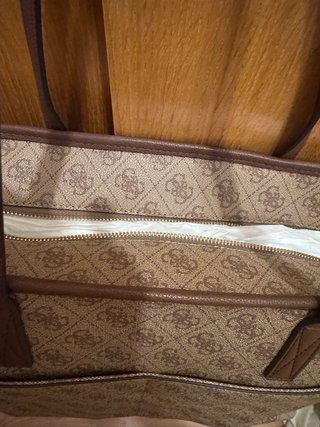 Bolso Shopper Guess Power Play Beige/Marrón