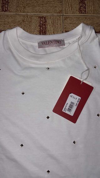 Valentino Rockstud T-Shirt Donna Bianca XS – Nuova