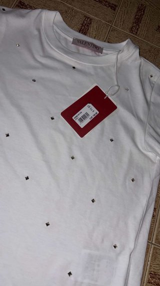 Valentino Rockstud T-Shirt Donna Bianca XS – Nuova