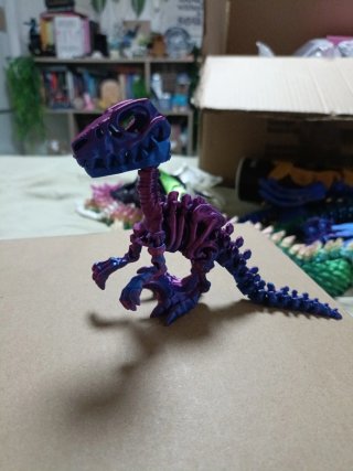 Set 2 Esqueletos Dinosaurios 3D
