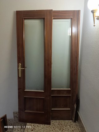 Puertas de madera con cristal