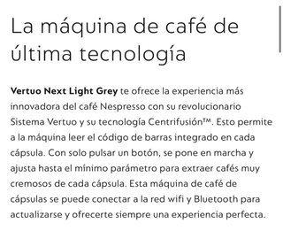 Cafetera Nespresso Vertuo Next C Gris