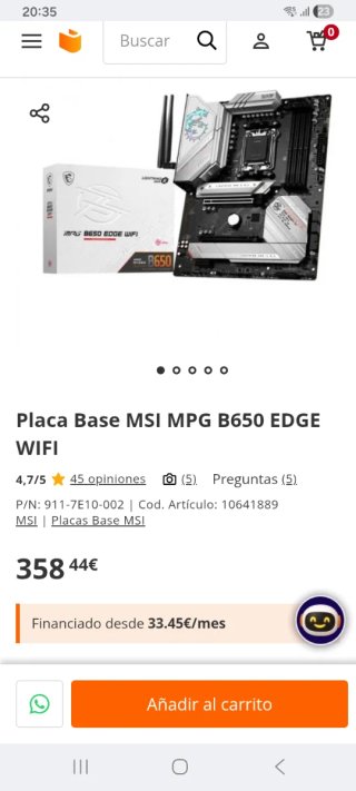 RYZEN 7-8700 + MSI B650 Edge WiFi + 8gb ddr5