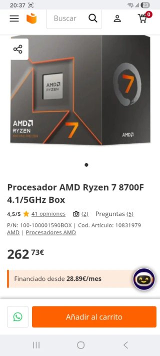 RYZEN 7-8700 + MSI B650 Edge WiFi + 8gb ddr5