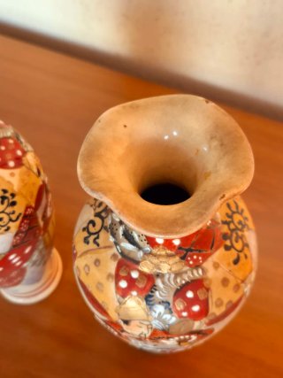 Coppia Vasi in Stile Giapponese Satsuma