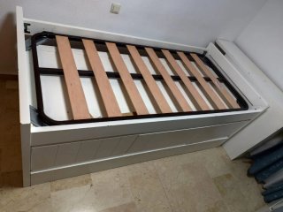 Cama nido madera maciza con cajón