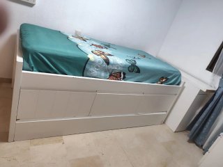 Cama nido madera maciza con cajón