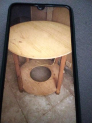 Mesa camilla redonda de madera