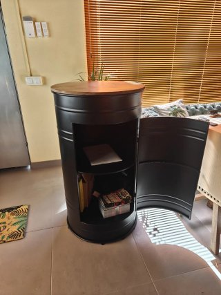 Mueble Bar Negro y Marrón