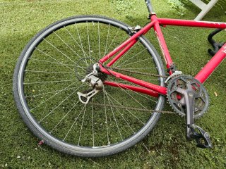 Bicicleta de carretera Btwin Roja