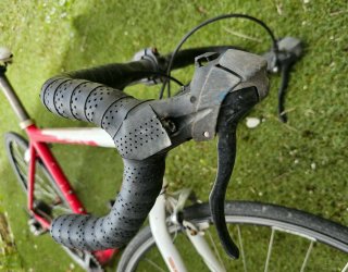 Bicicleta de carretera Btwin Roja