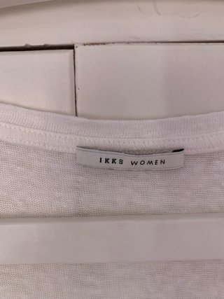 IKKS linen v-neck top