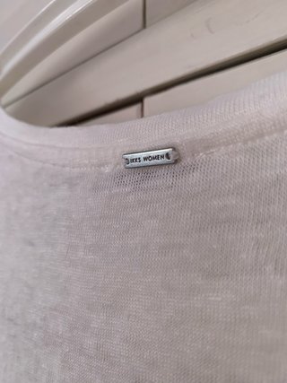IKKS linen v-neck top