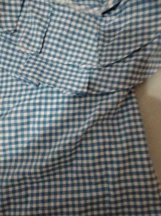 Camisa cuadros volantes azul y blanco