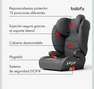 Babify Silla Coche FlexiFit Basic Negra