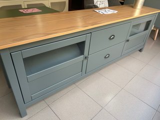 Mueble TV madera y cristal