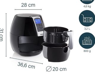 Freidora Aire Caliente Princess 1500W 3.2L