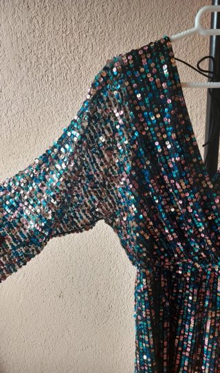 Vestido Mango lentejuelas T S