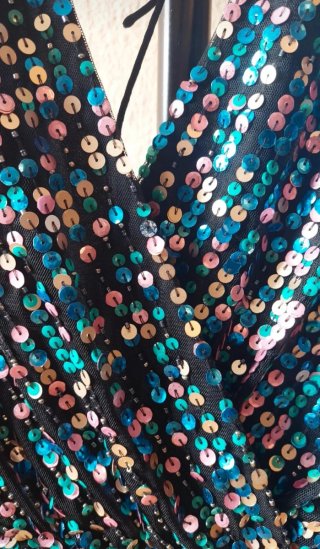 Vestido Mango lentejuelas T S