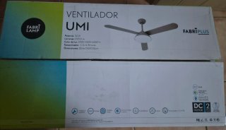 Ventilador de Techo UMI Fabri Lamp