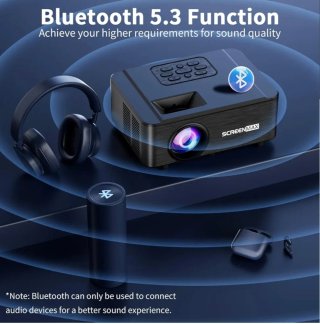 Proyector SCREENMAX Full HD 1080P WiFi 6