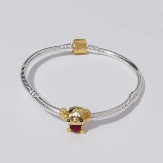 Pulsera Pandora 17 con Charm Corazón Rojo