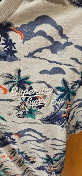 Camiseta Superdry Talla S Estampado Tropical