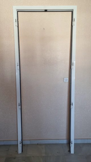 Puerta doble aluminio con cristal
