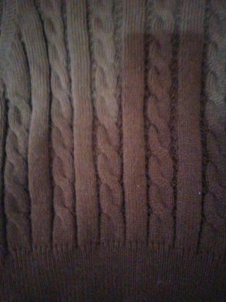 Chaleco punto marrón cuello V talla única