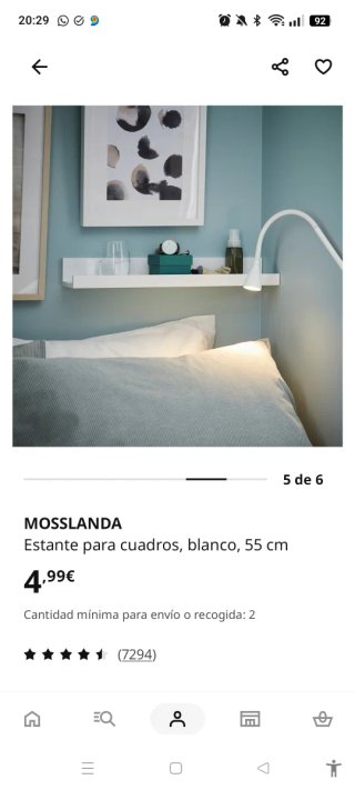 Estante MOSSLANDA IKEA Blanco 55 cm