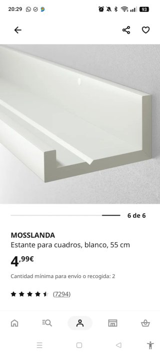 Estante MOSSLANDA IKEA Blanco 55 cm