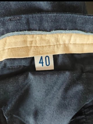 Pantalón de pinzas azul hombre