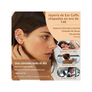 Orecchini JeweBella clip in acciaio inossidabile per donna