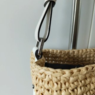 Bolso Michael Kors Rafia beige y ecopiel Blanca