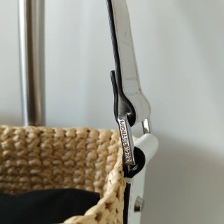 Bolso Michael Kors Rafia beige y ecopiel Blanca