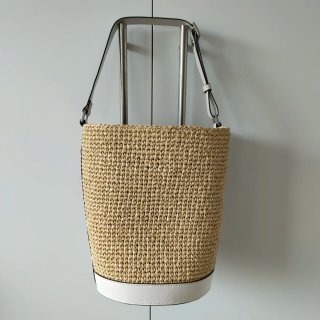 Bolso Michael Kors Rafia beige y ecopiel Blanca