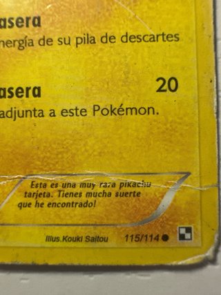 Carta Pokémon Pikachu 2011
