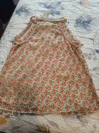 Blusa gasa sin mangas floral