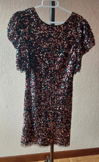 Vestido lentejuelas Mango Talla S