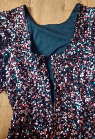 Vestido lentejuelas Mango Talla S