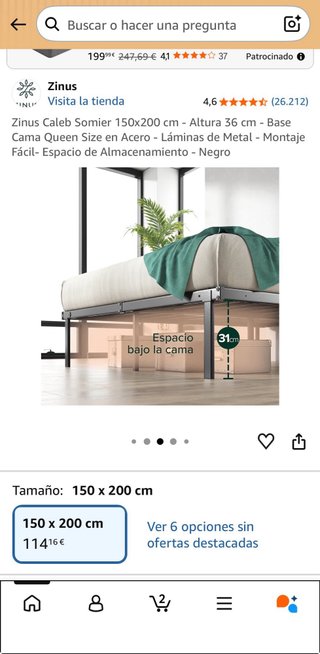 Estructura cama 150 x 200