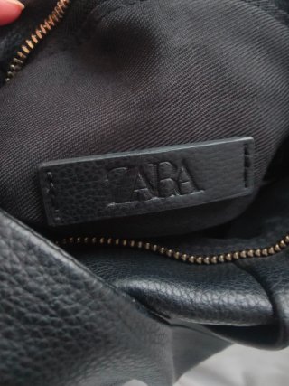 Bolso Zara Negro Cremallera Dorada